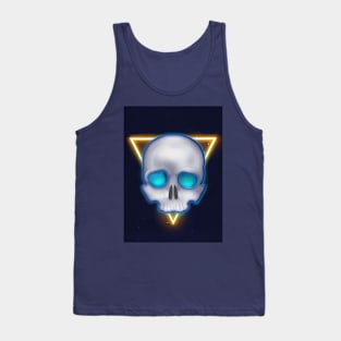 Cyberpunk Skull - Yellow / Blue Tank Top